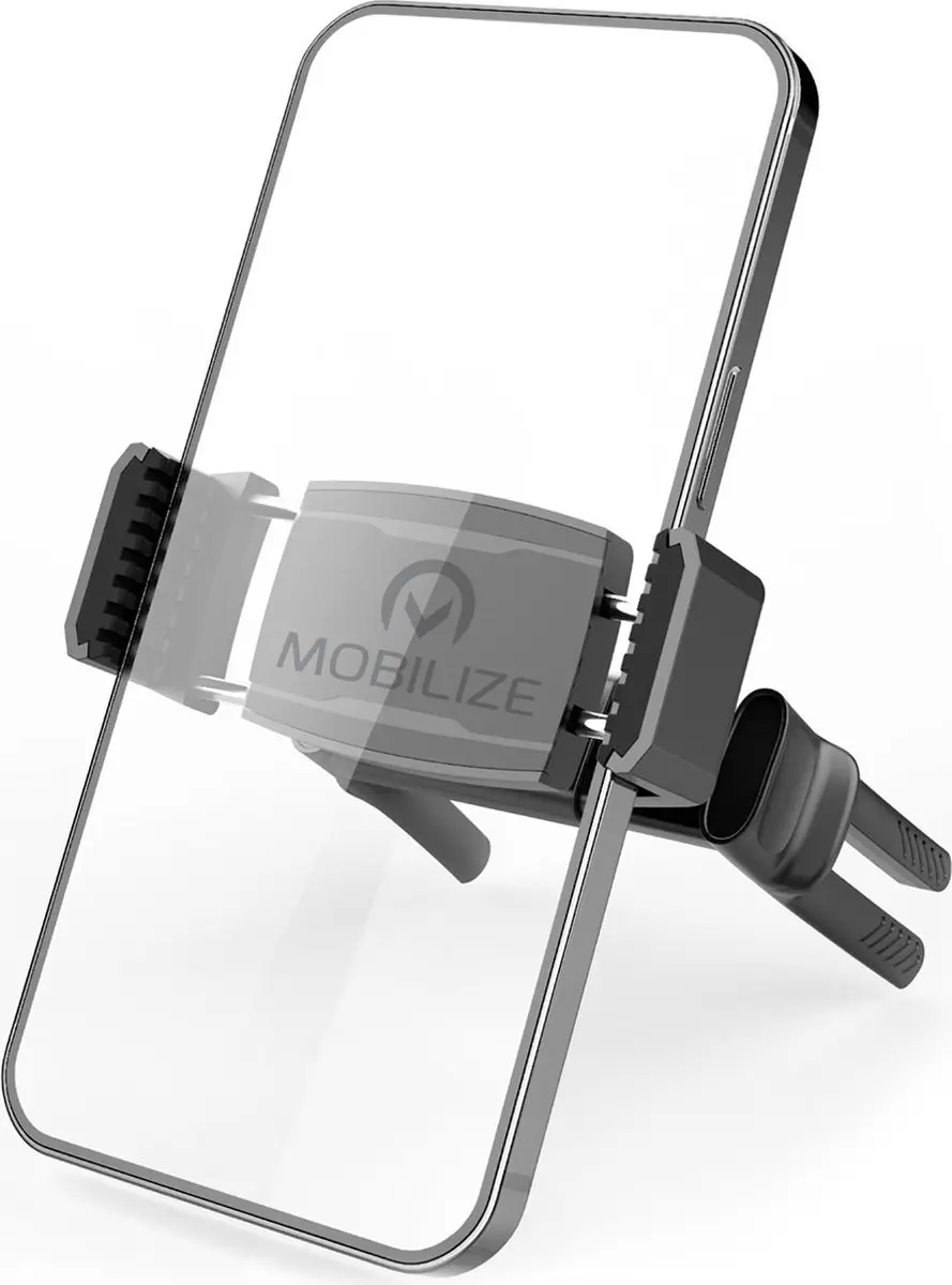 Mobilize Round Telefoonhouder Auto Ventilatierooster - Zwart - afbeelding 6 van 6