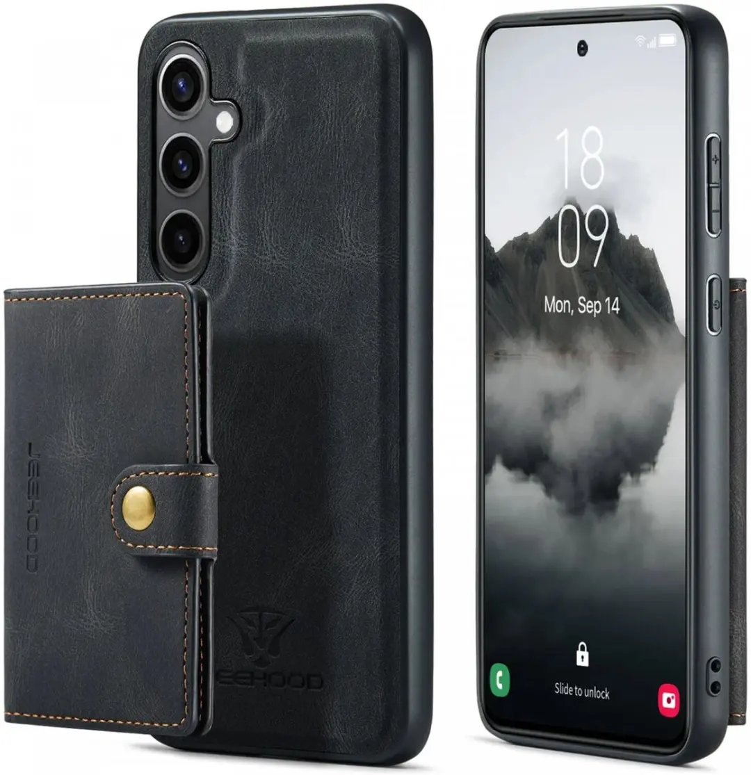Caseme JH-01 Hoesje Samsung Galaxy S24 - 4 Pasjes Zwart