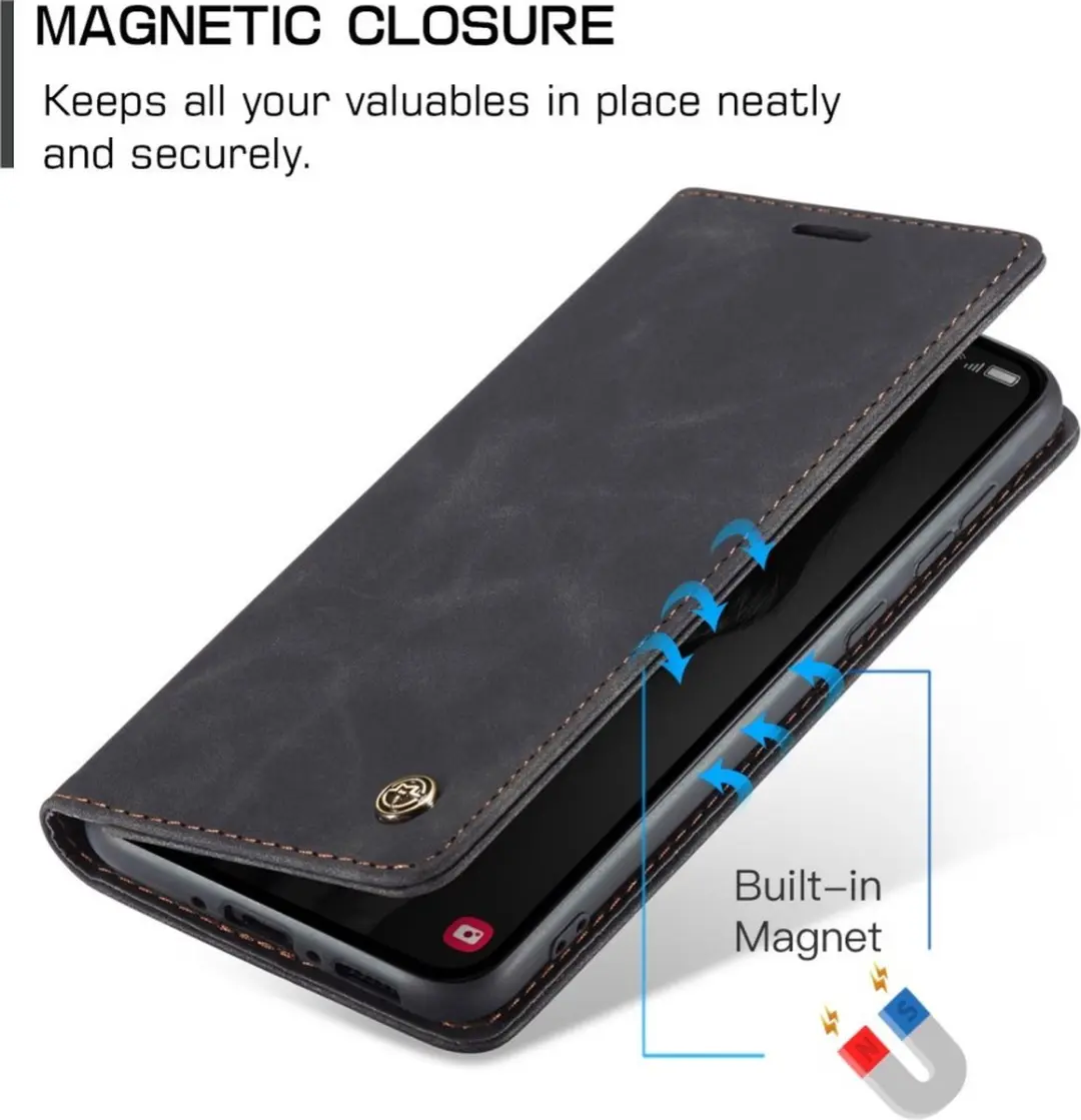 Caseme 013 Book Case Hoesje Samsung Galaxy A35 - Zwart