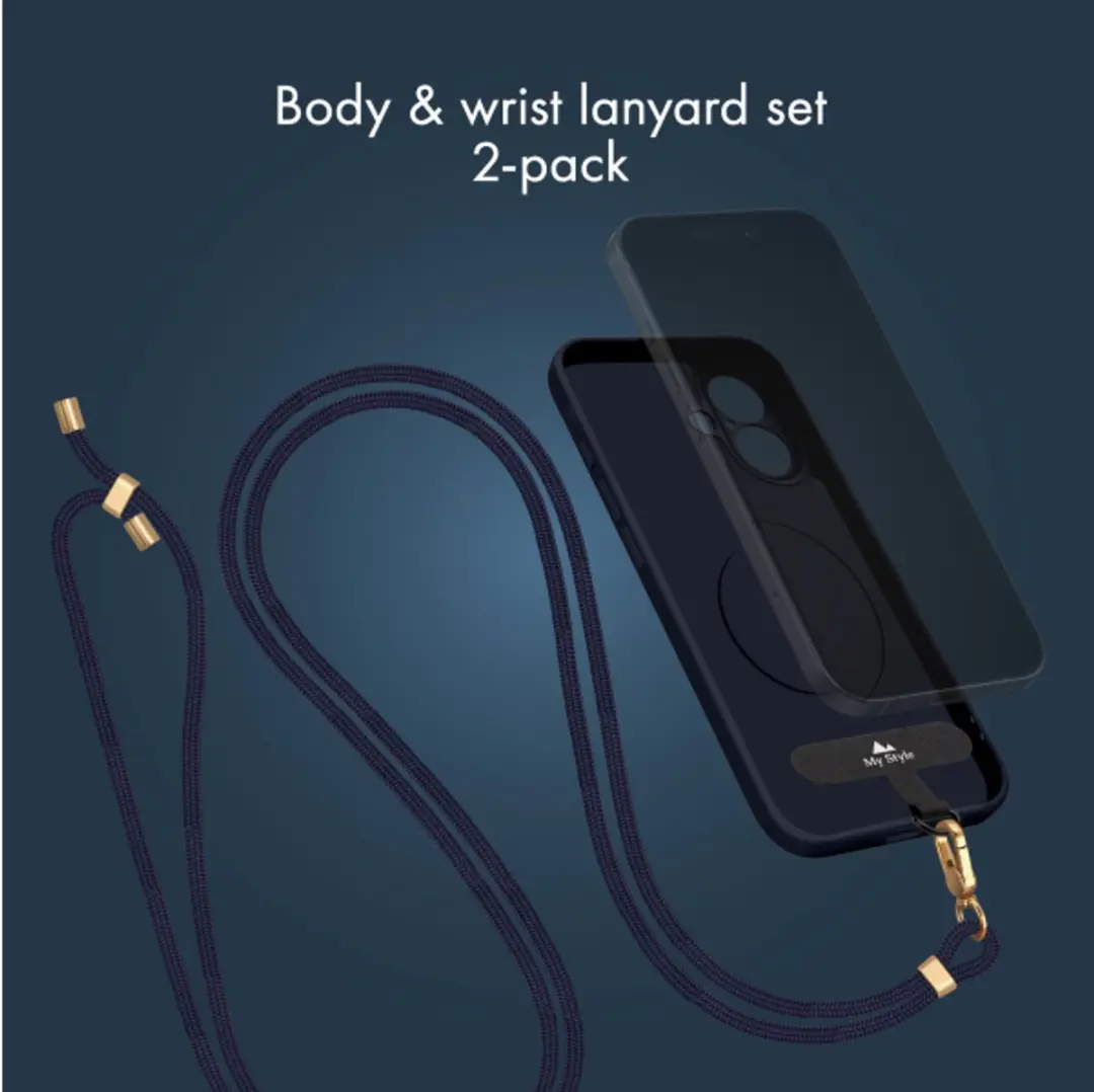 My Style Universeel Telefoonkoord Verstelbaar - Blauw 2-Pack