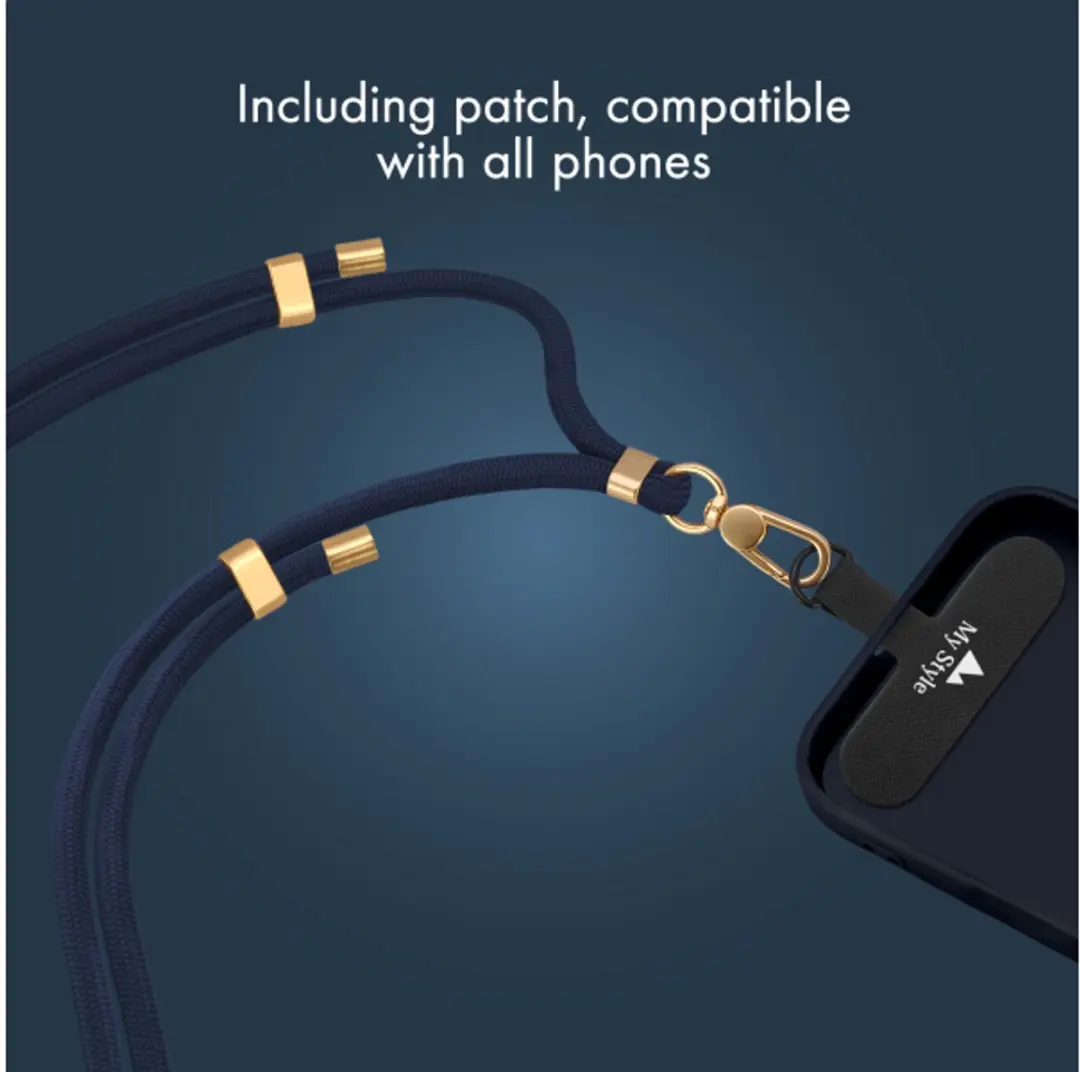 My Style Universeel Telefoonkoord Verstelbaar - Blauw 2-Pack