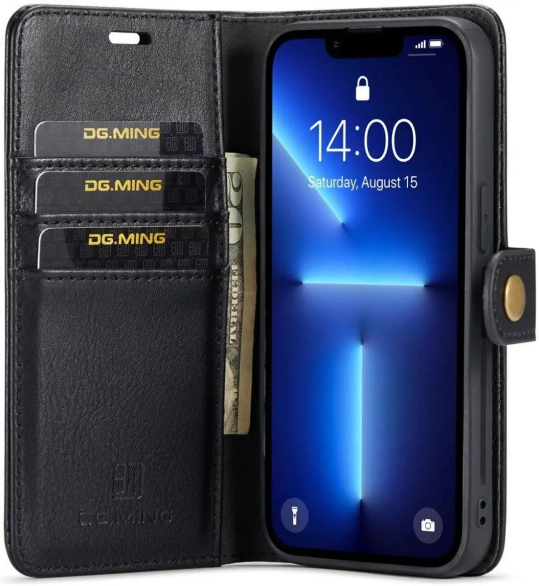 DG.MING iPhone 14 Pro Hoesje 2-in-1 Book Case