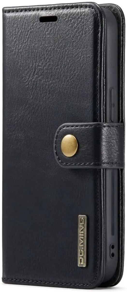 DG.MING iPhone 14 Pro Hoesje 2-in-1 Book Case - 3 Pasjes - Zwart