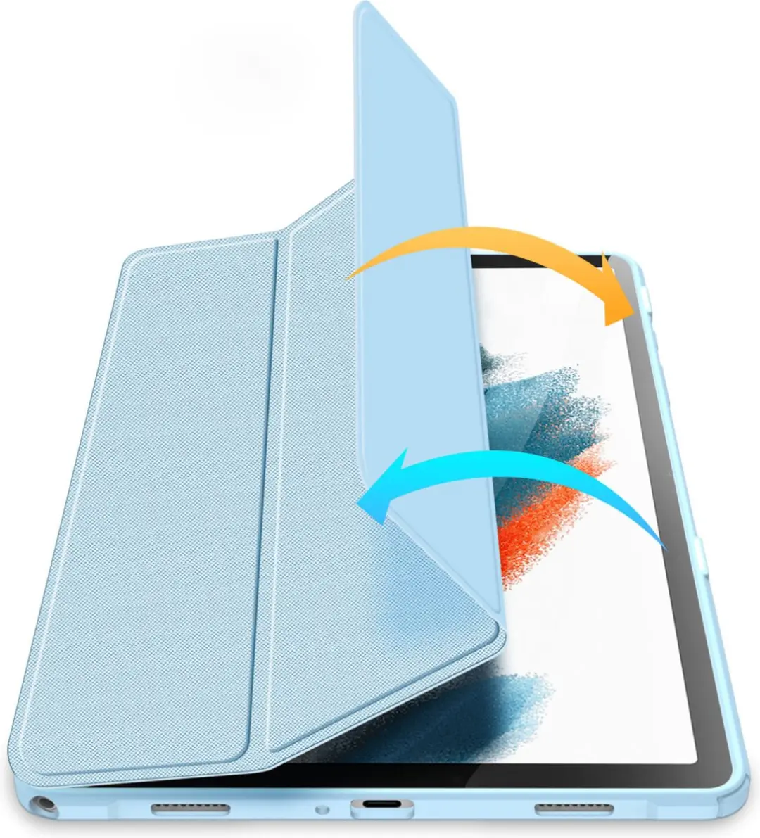 Dux Ducis Toby Series Tablethoes - Samsung Galaxy Tab A9 8.7" - Licht Blauw