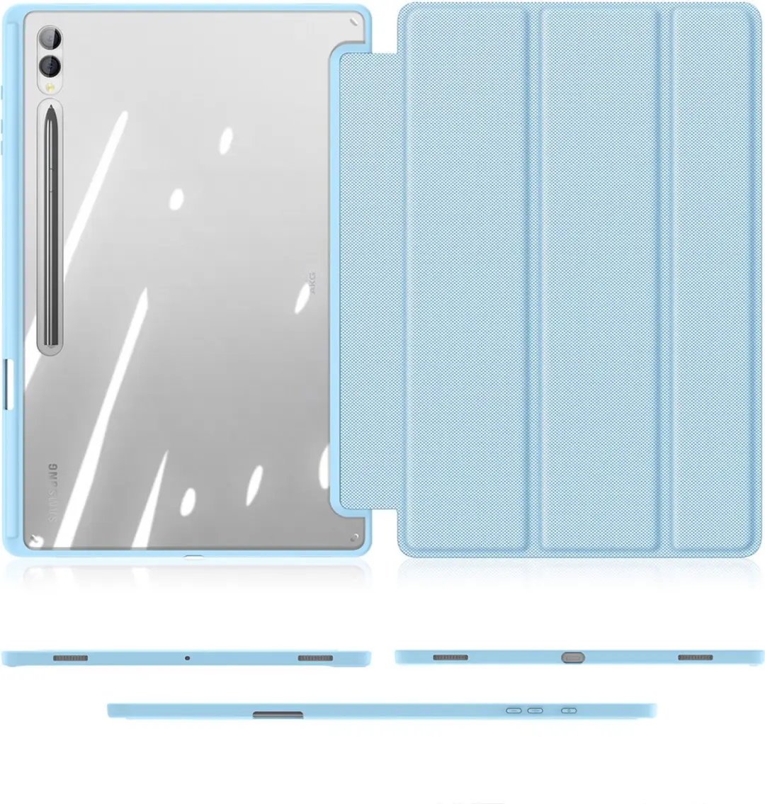 Dux Ducis Toby Series Tablethoes Samsung Galaxy Tab S9 Ultra - Licht Blauw