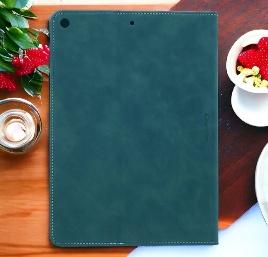 Caseme Bookcase Tablethoes - Apple iPad 10.2" Groenblauw
