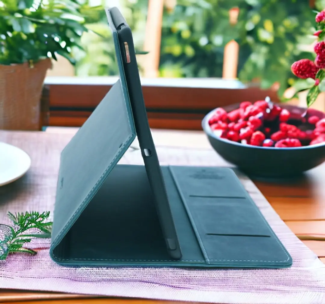 Caseme Bookcase Tablethoes - Apple iPad 10.2" Groenblauw