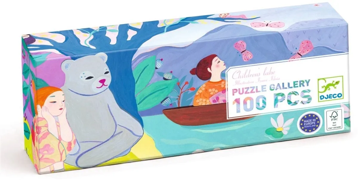 Djeco Puzzle Gallery Children's Lake - 100 Stuks - Meerkleurig