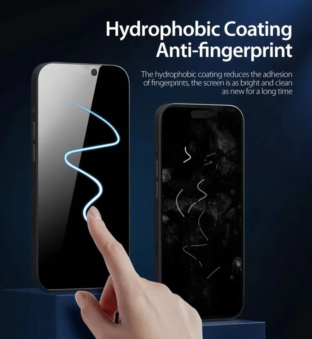 Dux Ducis iPhone 15 Pro Privacy Screen Protector - 9H Tempered Glass - afbeelding 6 van 6