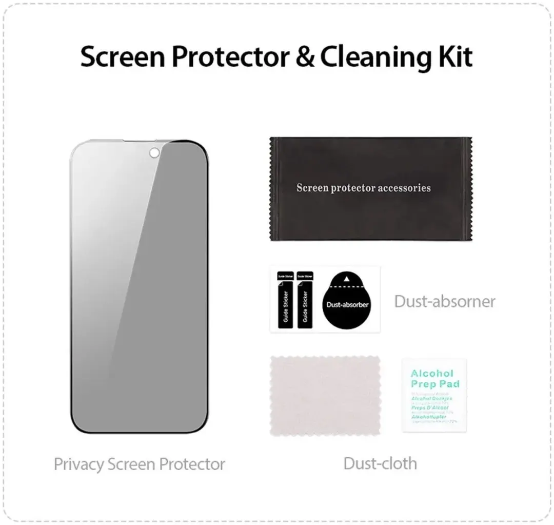 Dux Ducis iPhone 15 Pro Privacy Screen Protector - 9H Tempered Glass