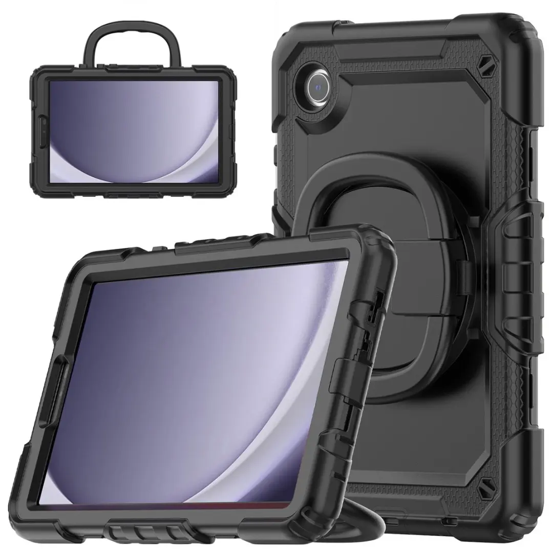 Mobilize Rotating Defender MOB-FHPCB-GALTABA987 Tablethoes - Samsung Galaxy Tab A9 8.7" - Zwart