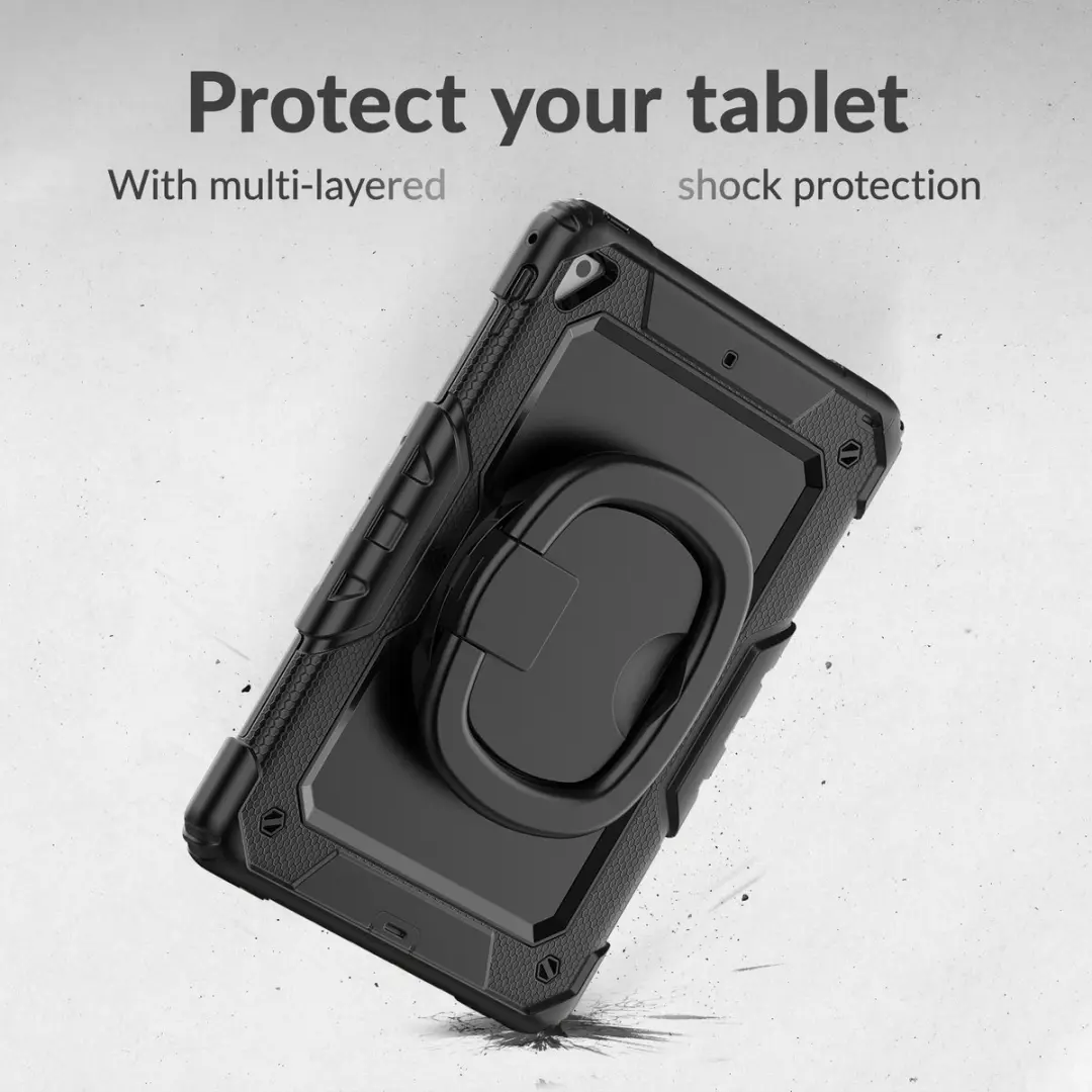 Mobilize Rotating Defender MOB-FHPCB-GALTABA987 Tablethoes - Samsung Galaxy Tab A9 8.7" - Zwart