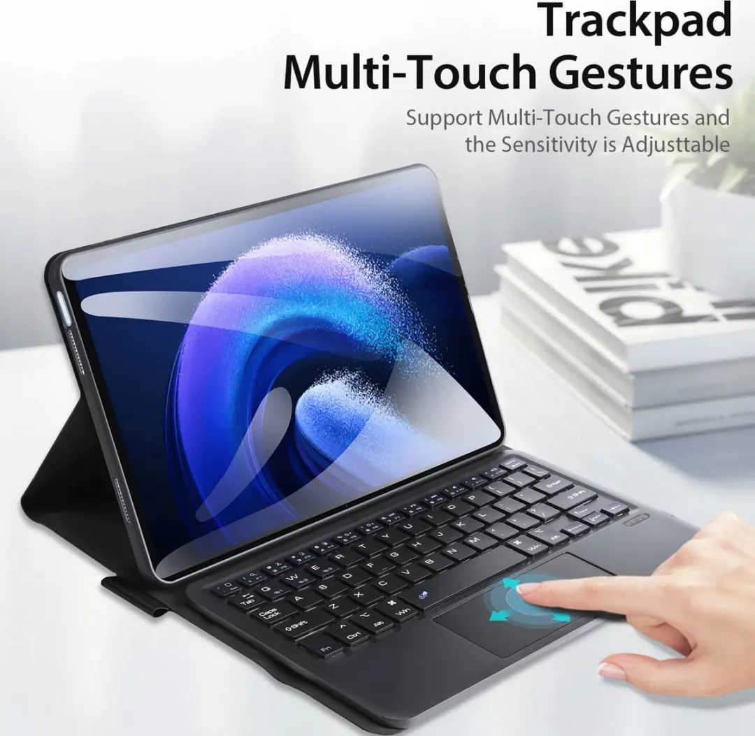 Dux Ducis QWERTY Bluetooth Keyboard Bookcase Xiaomi Pad 6/6 Pro - Zwart