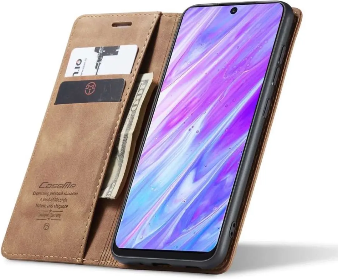 Caseme Retro Bookcase Samsung Galaxy S20 Plus - 2 Pasjes - Bruin