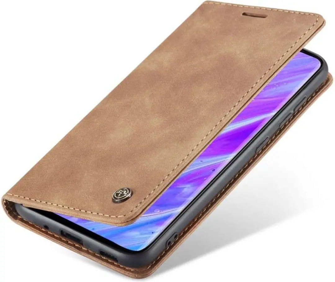 Caseme Retro Bookcase Samsung Galaxy S20 Plus - 2 Pasjes - Bruin