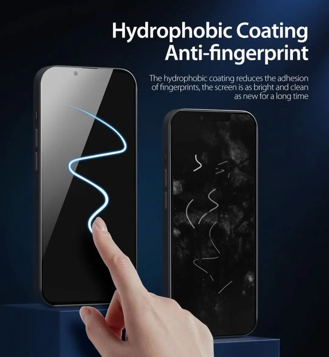 Dux Ducis Privacy Screenprotector iPhone 13/14 - Zwart - afbeelding 6 van 6