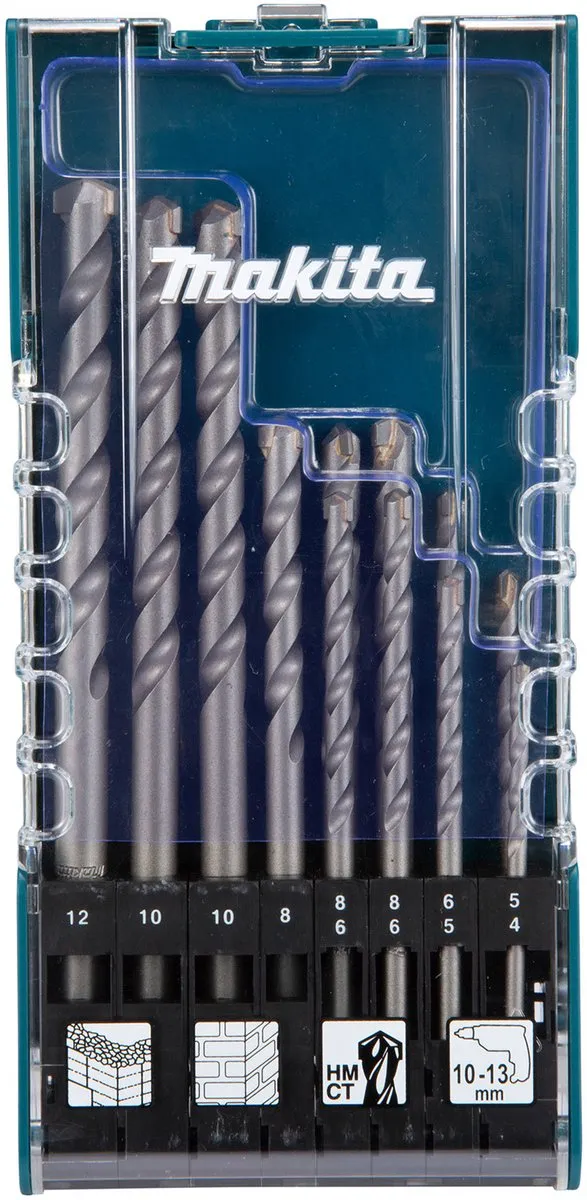 Makita Steen-spiraalboorset 12-delig 4-12mm - Metaal