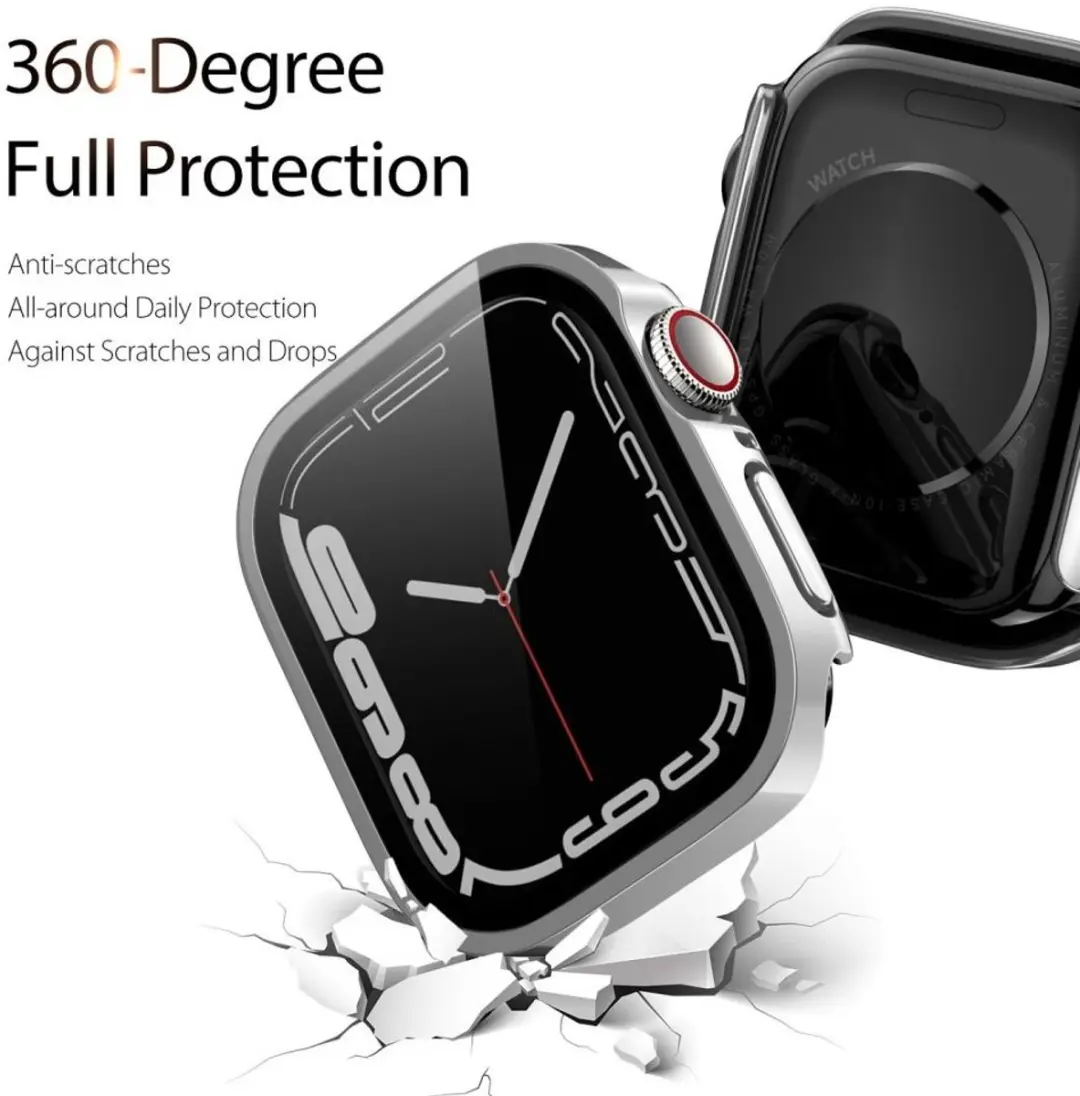 Dux Ducis Hamo Hoesje Apple Watch 45mm - Zilver