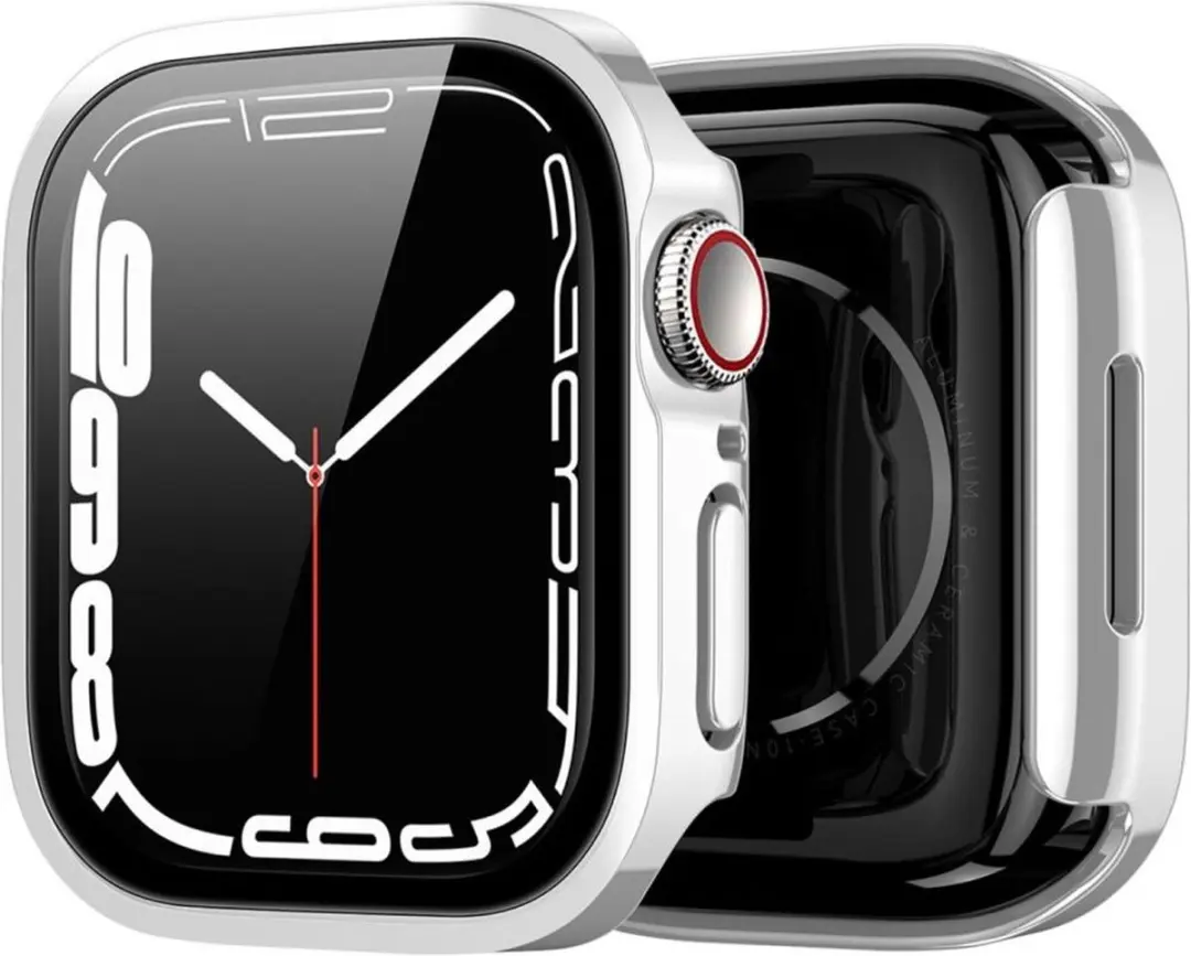 Dux Ducis Hamo Hoesje Apple Watch 45mm - Zilver
