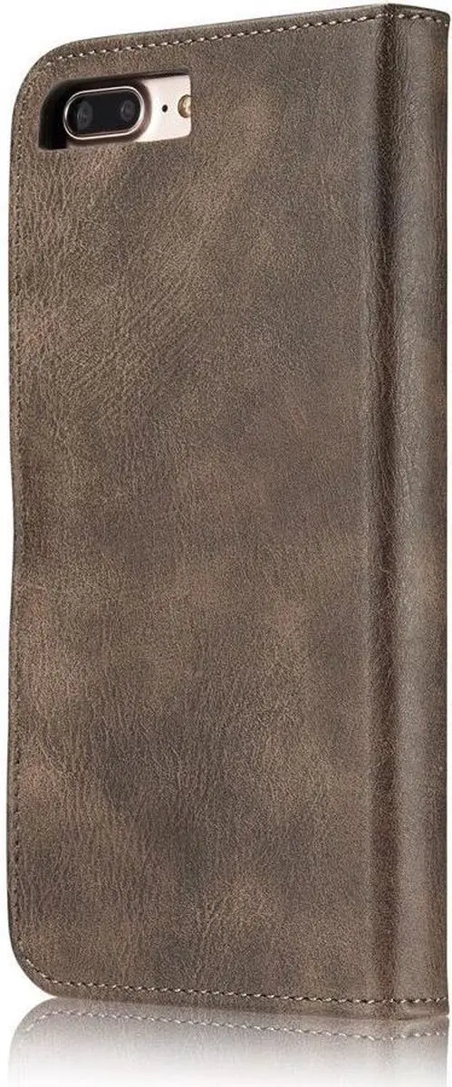 DG.MING iPhone 7/8 Plus Portemonnee Hoesje - Echt Leer Bruin - afbeelding 6 van 6