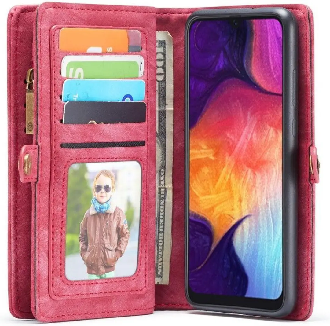 Caseme Samsung Galaxy S20 Ultra Hoesje - Vintage Rood - 8 Pasjes