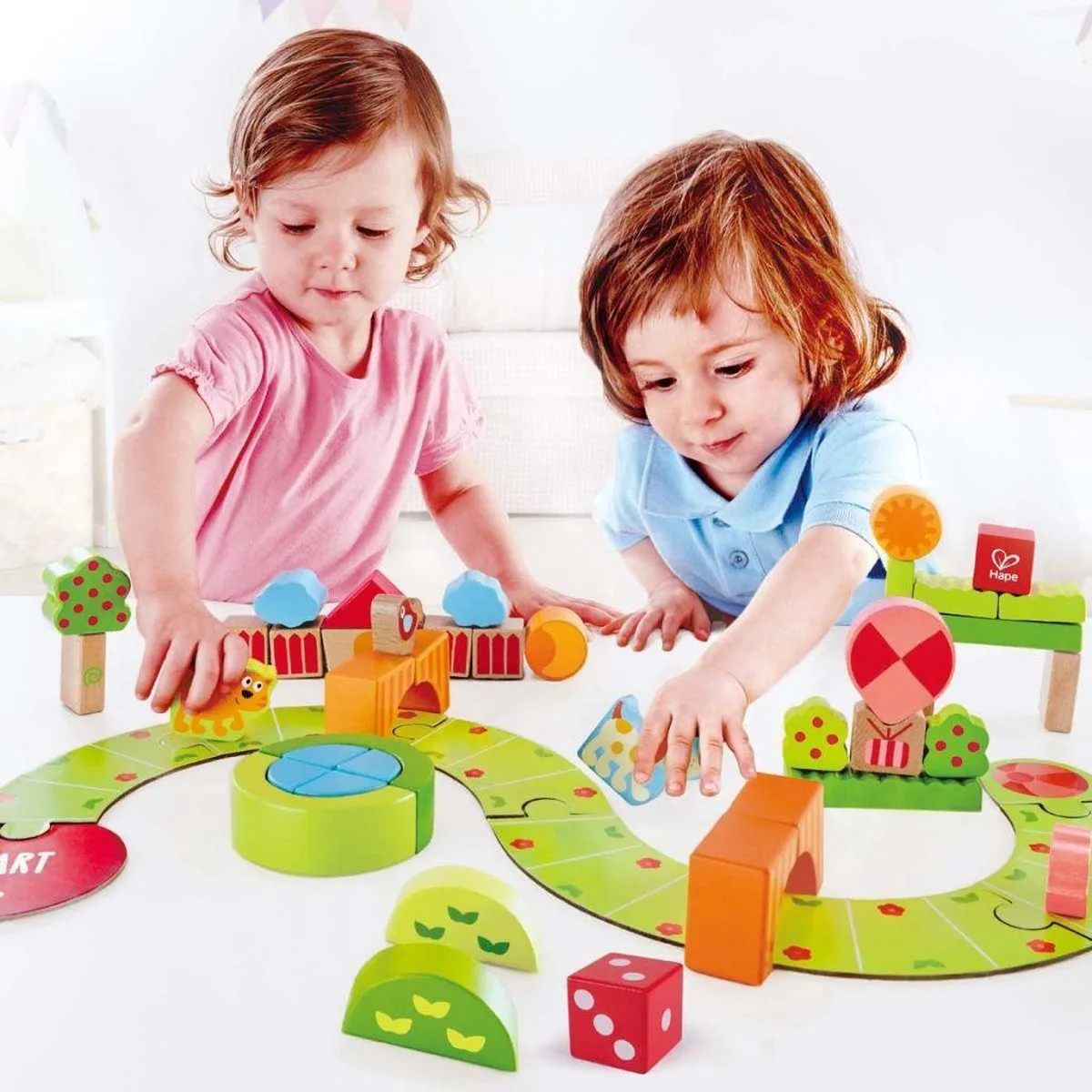 Hape Sunny Valley Speelblokken E0449 - 52 Stuks - Multicolor