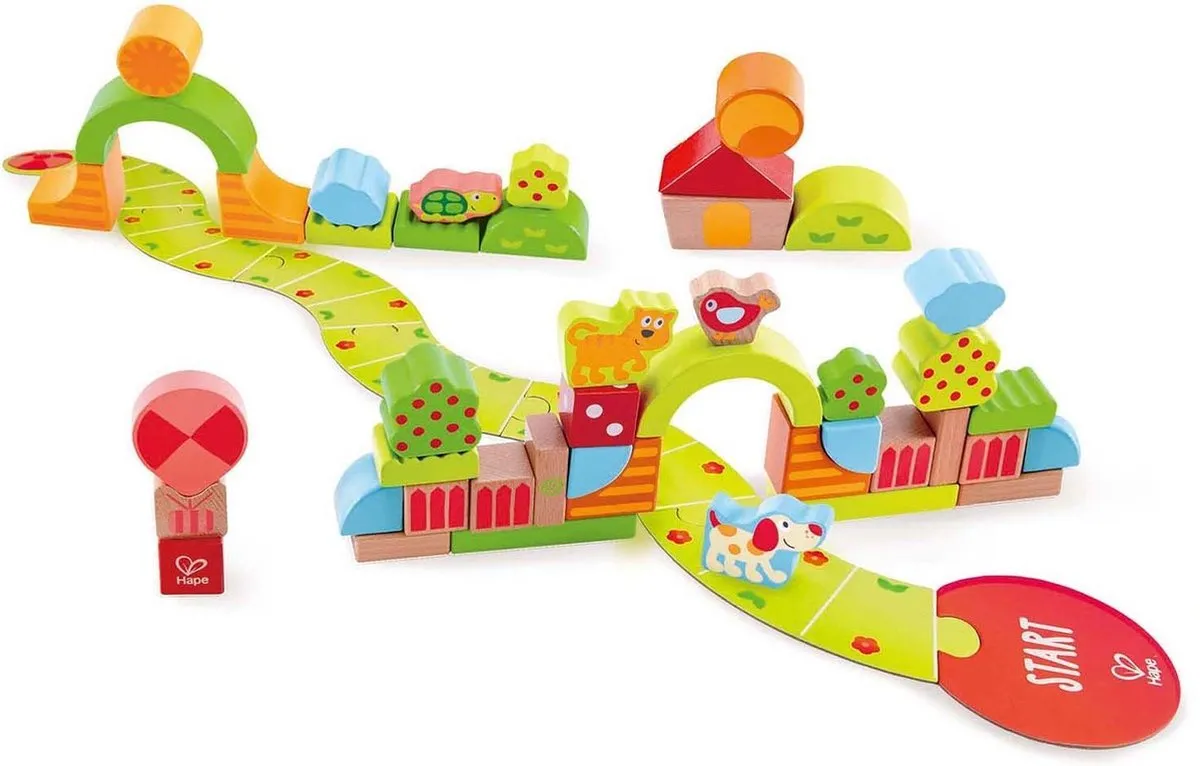 Hape Sunny Valley Speelblokken E0449 - 52 Stuks - Multicolor