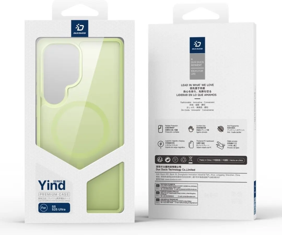 Dux Ducis Yind Hoesje Samsung Galaxy S25 Ultra - Lime Groen