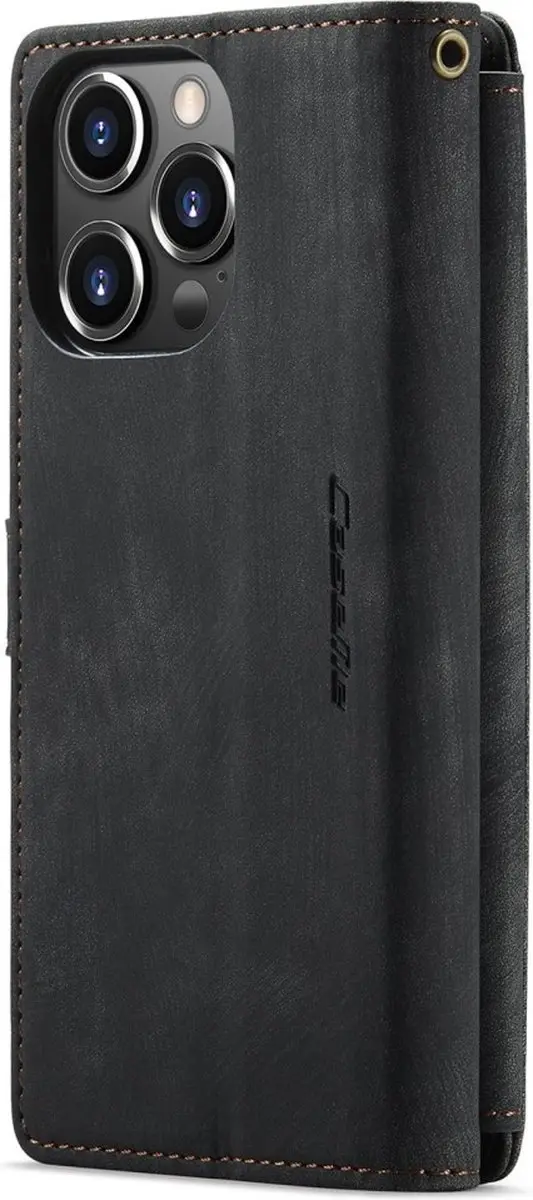 Caseme Portemonnee Hoes iPhone 14 Pro Max - 14 Pasjes - Zwart