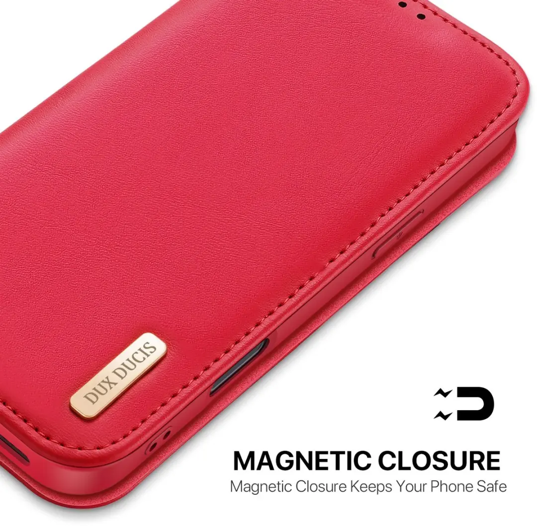 Dux Ducis Hivo Hoesje iPhone 17 - Rood Leder