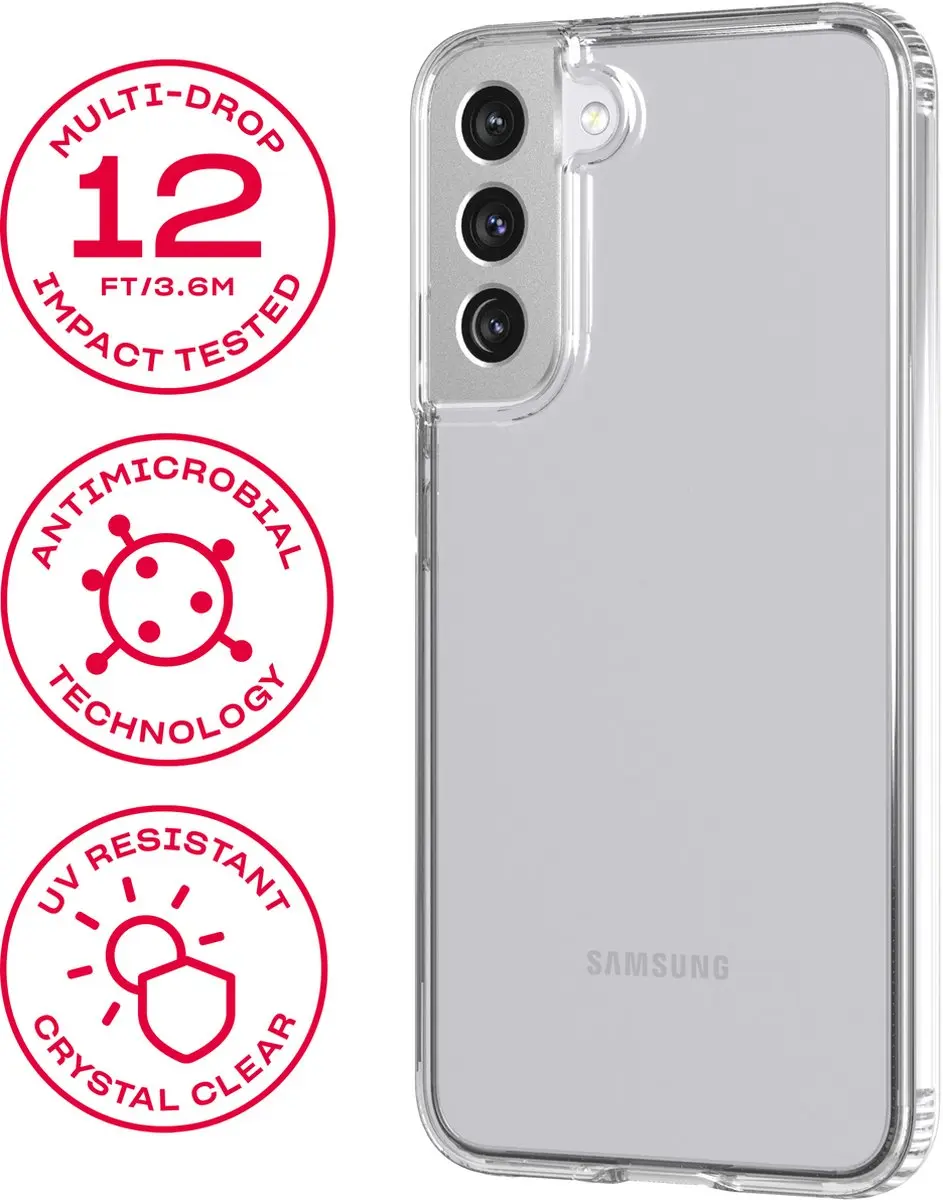 Tech21 Evo Clear T21-9370 Samsung Galaxy S22+ Hoesje