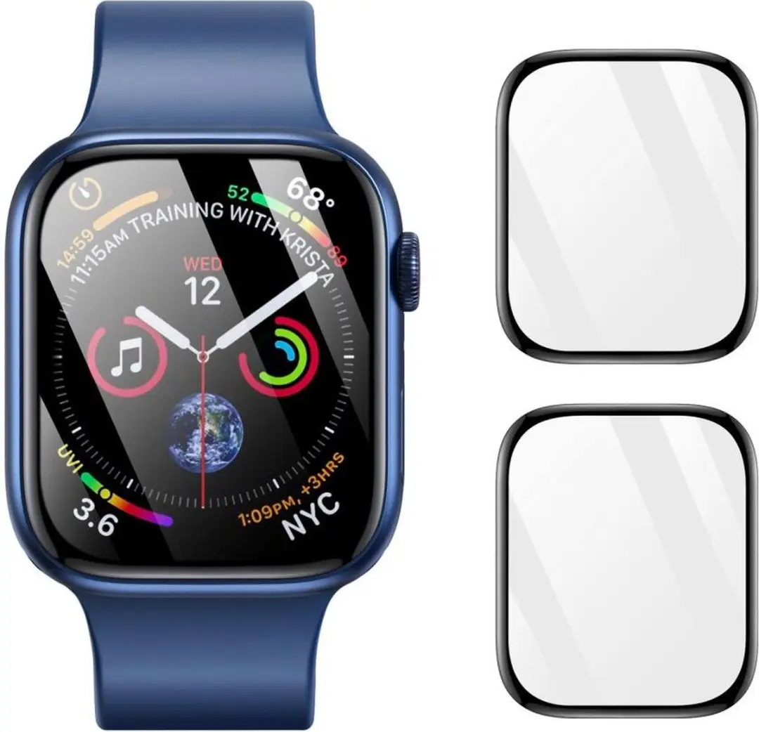 Dux Ducis Screenprotector Apple Watch 41mm - 2 Stuks - Zwart