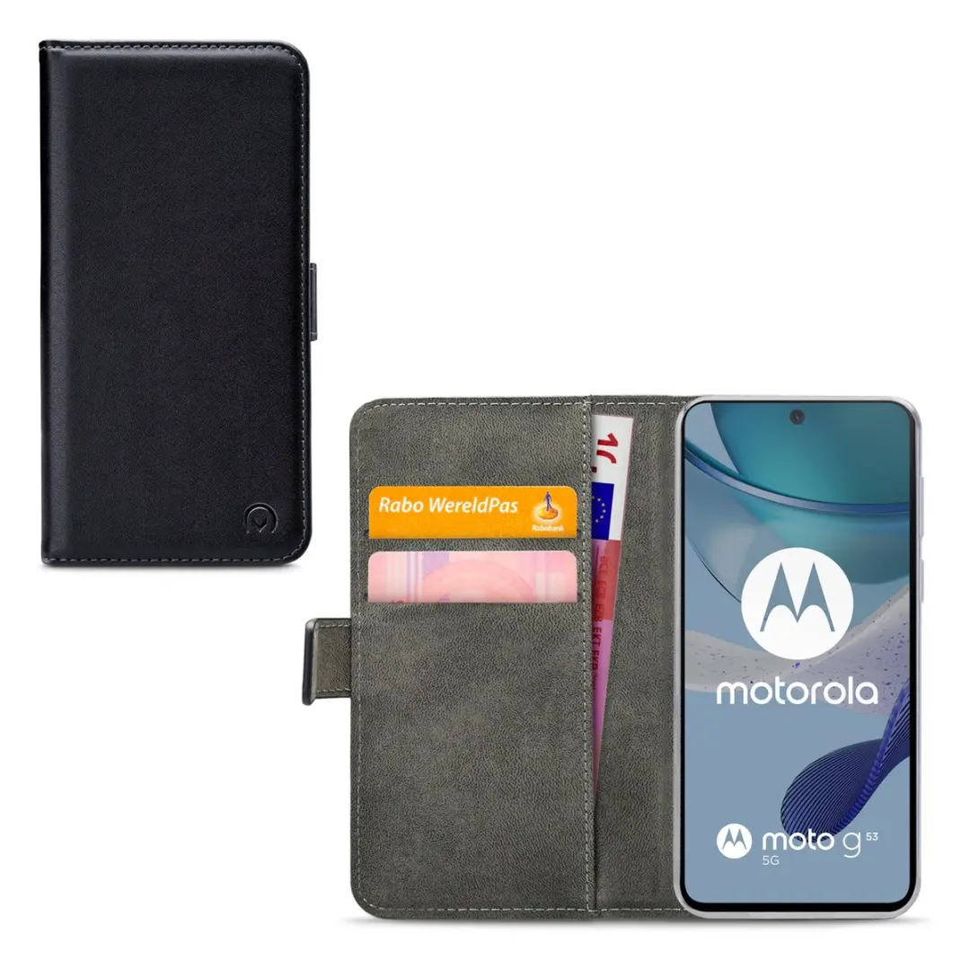 Mobilize Classic Gelly Wallet Bookcase Motorola Moto G53 5G - Zwart