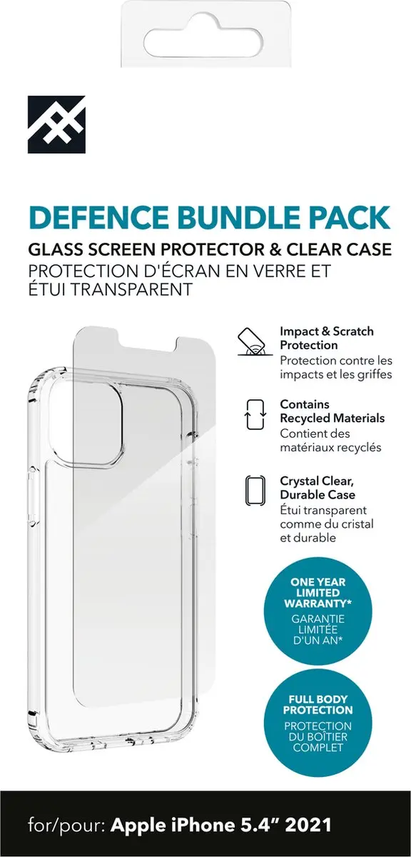 ZAGG Defence Bundle iPhone 13 Mini - Back Cover + Schermbeschermer