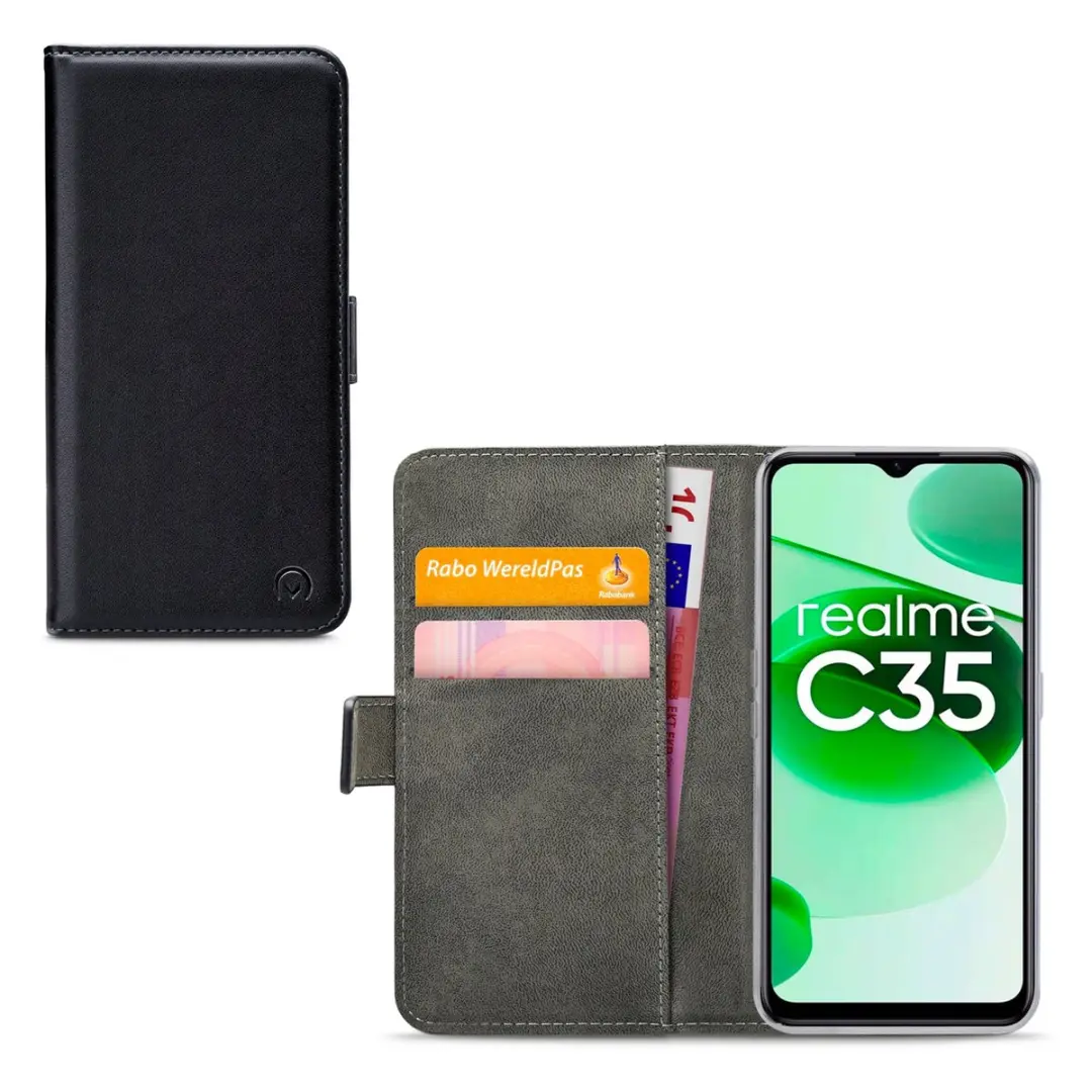 Mobilize Classic Gelly Wallet Bookcase Realme C35 - MOB-CGWBCB-C35 - Zwart