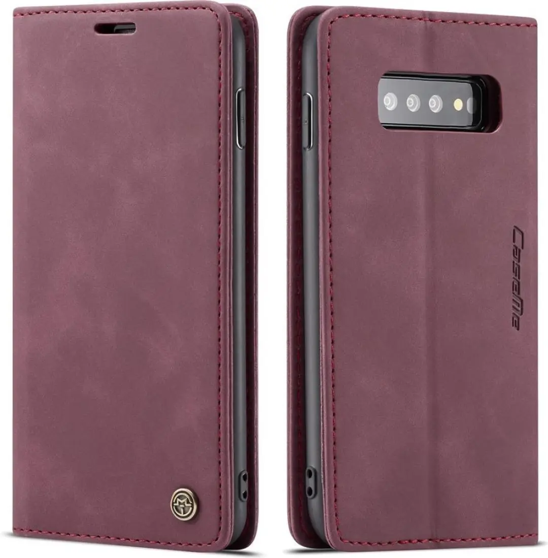 Caseme Book Case Samsung Galaxy S10+ Hoesje - Bordeaux
