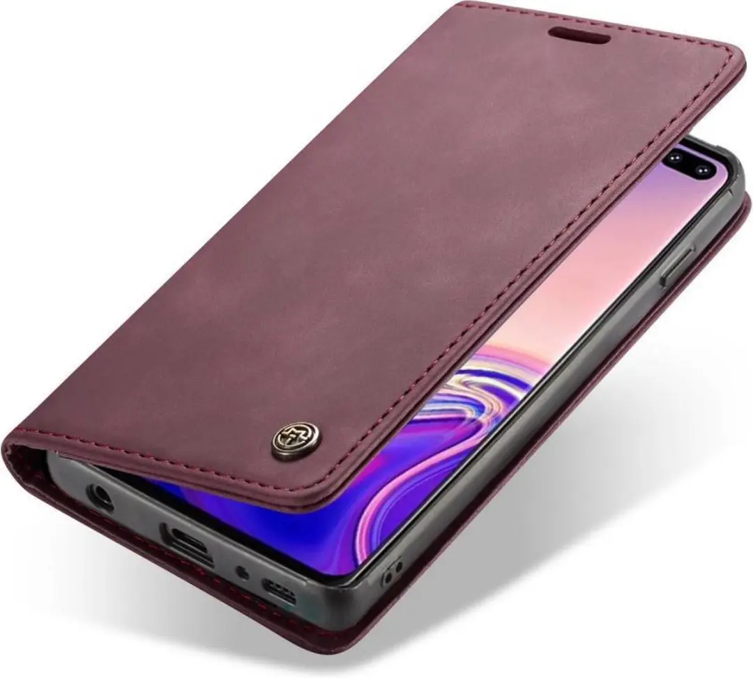 Caseme Book Case Samsung Galaxy S10+ Hoesje - Bordeaux