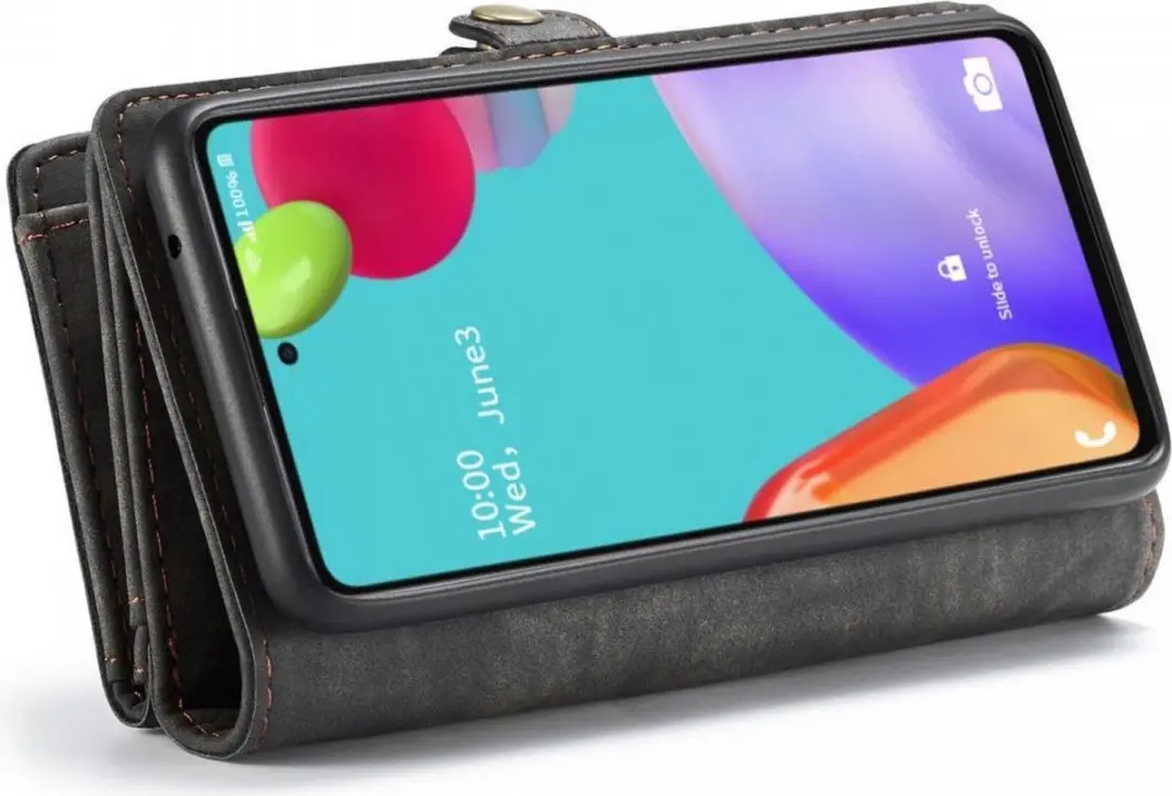 Caseme 008 Book Case Samsung Galaxy A52 - 10 Pasjes - Zwart - afbeelding 6 van 6