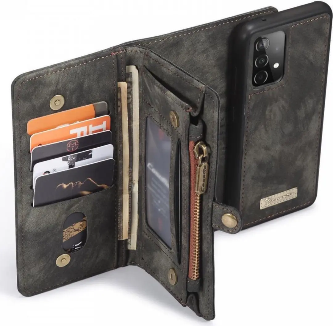 Caseme 008 Book Case Samsung Galaxy A52 - 10 Pasjes - Zwart