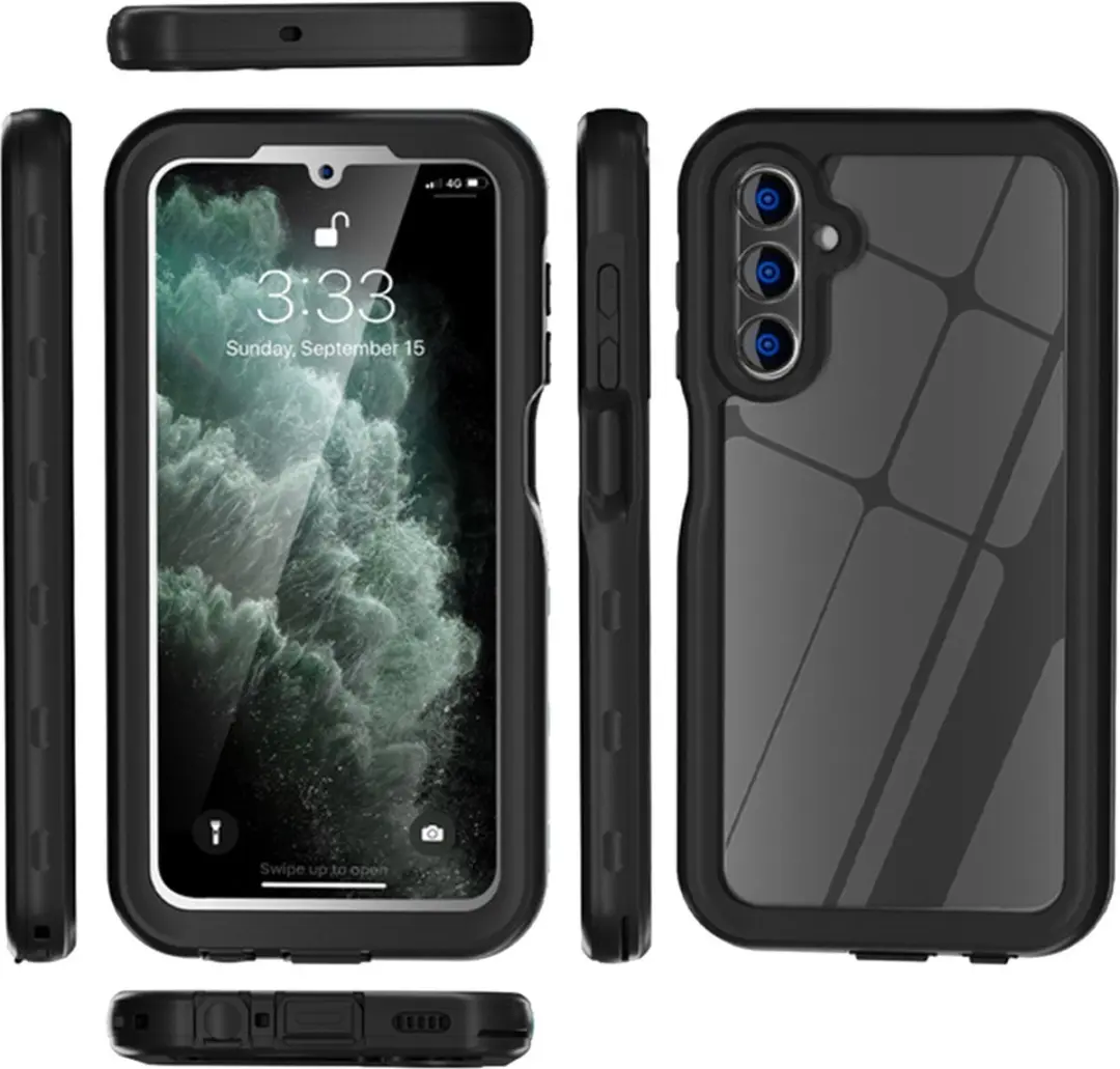 Redpepper Dot Plus Hoesje - Samsung Galaxy A15 - Waterdicht - Zwart SH00072744