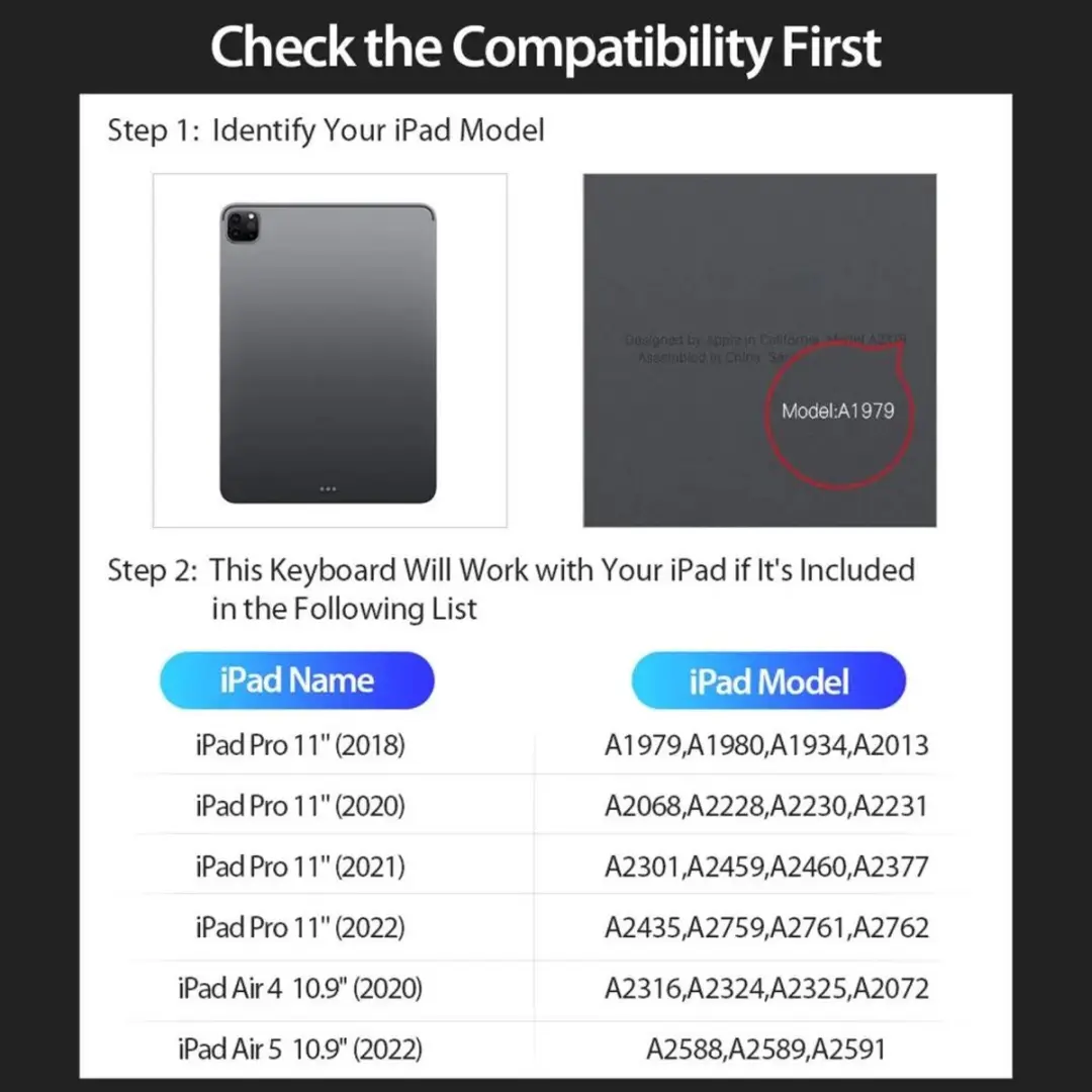 Dux Ducis Toetsenbordhoes Apple iPad Air/Pro 11 - Zwart - afbeelding 6 van 6