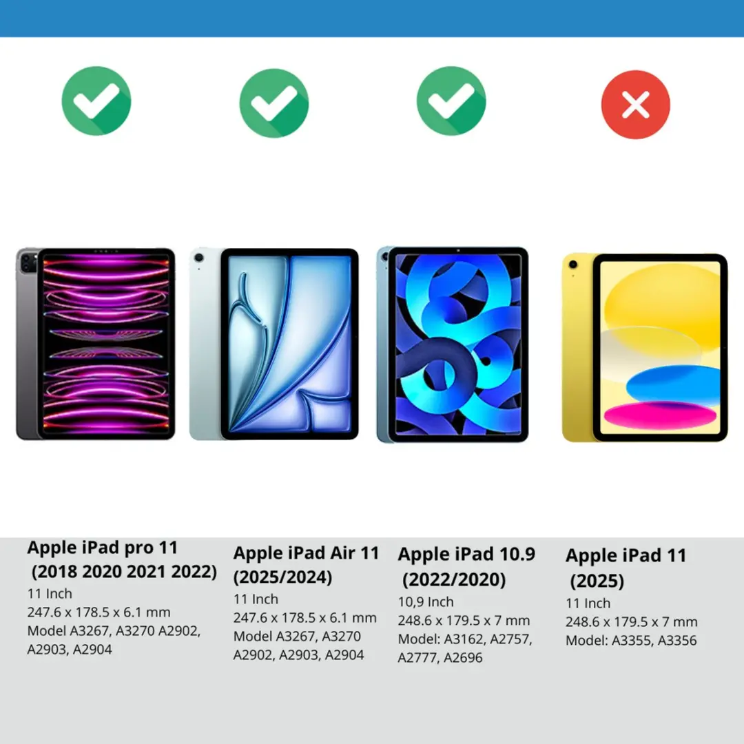 Dux Ducis Toetsenbordhoes Apple iPad Air/Pro 11 - Zwart
