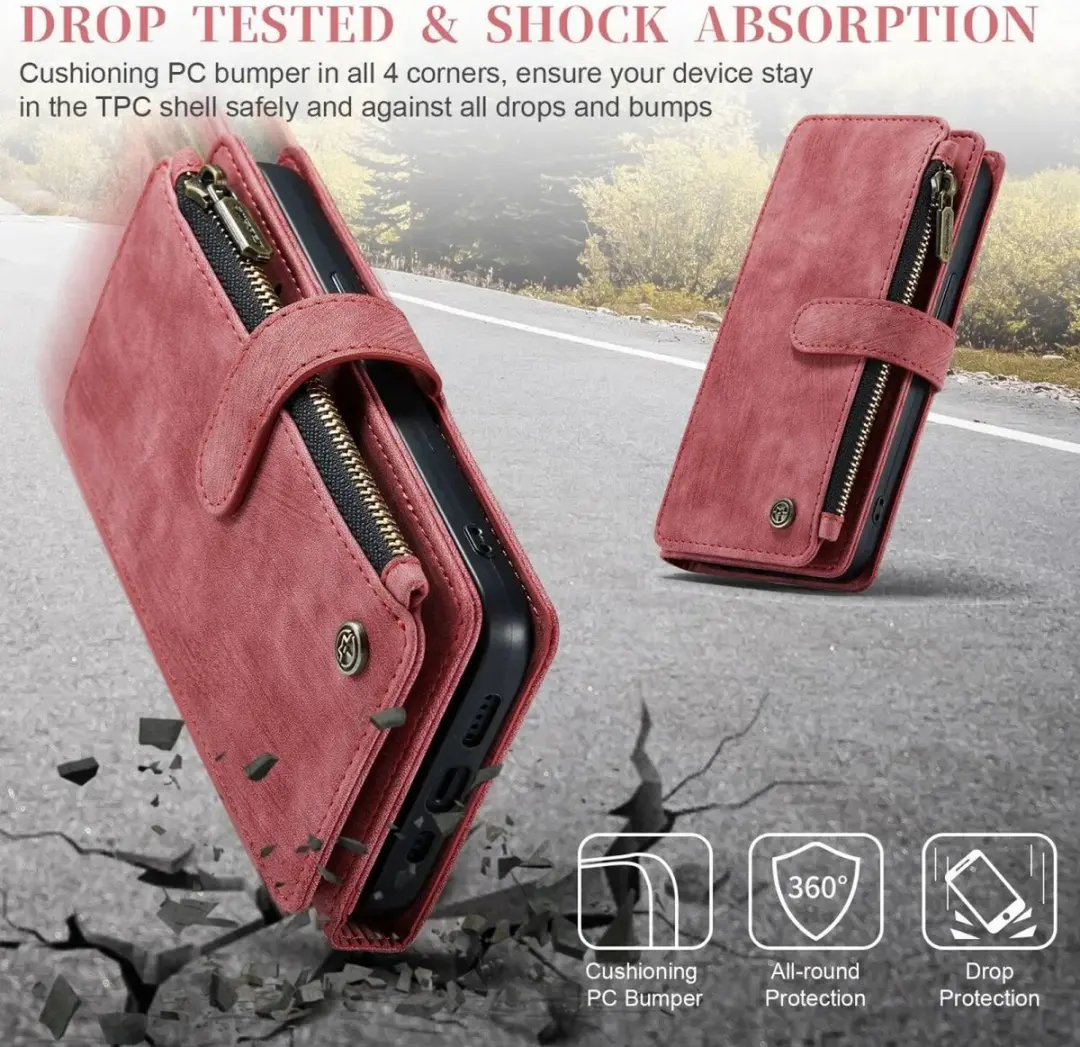 CaseMe C30 Hoesje iPhone 15 Pro Max - Rood