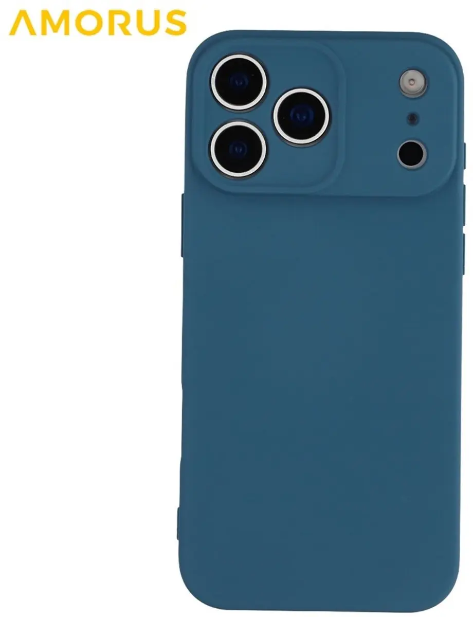 Amorus iPhone 17 Pro Max Hoesje Metallic Blue