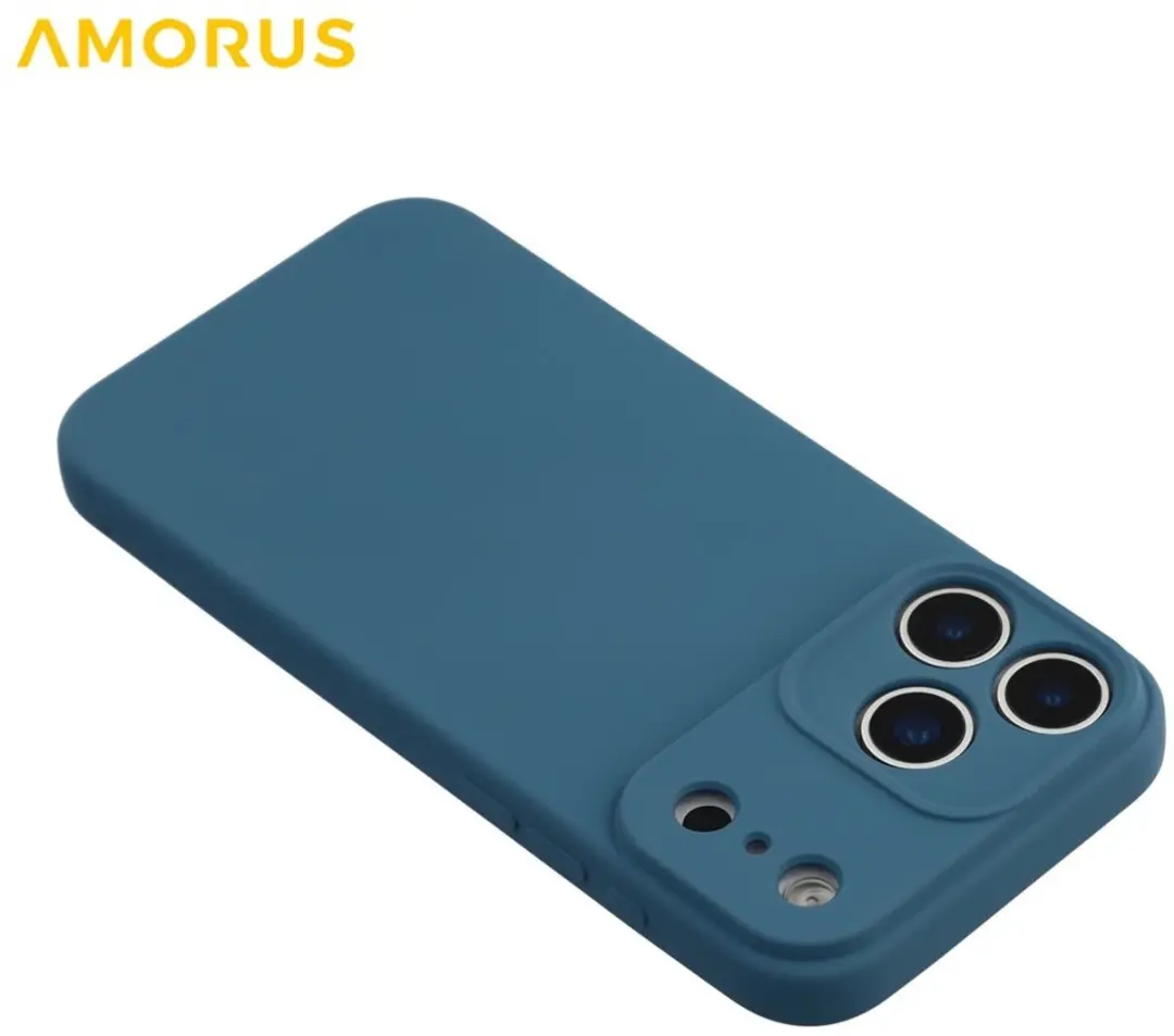 Amorus iPhone 17 Pro Max Hoesje Metallic Blue