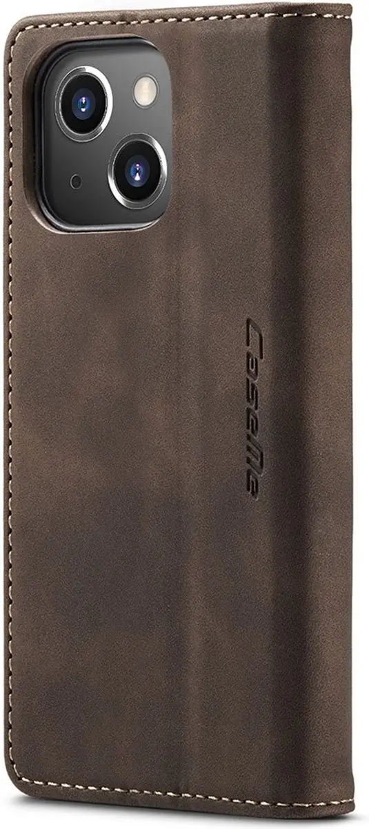 Caseme 013 Book Case iPhone 15 Hoesje - Donkerbruin