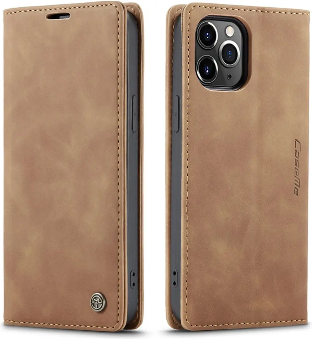 CaseMe iPhone 12 Pro Max Wallet Book Hoesje - Bruin - IP12PM-02