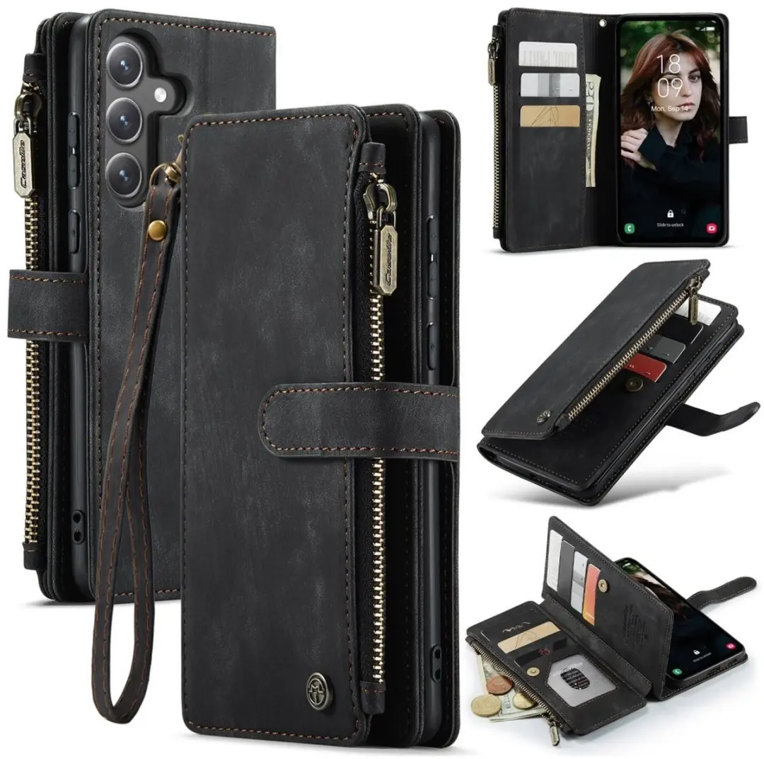Caseme C30 Hoesje Samsung Galaxy S25 FE - Zwart