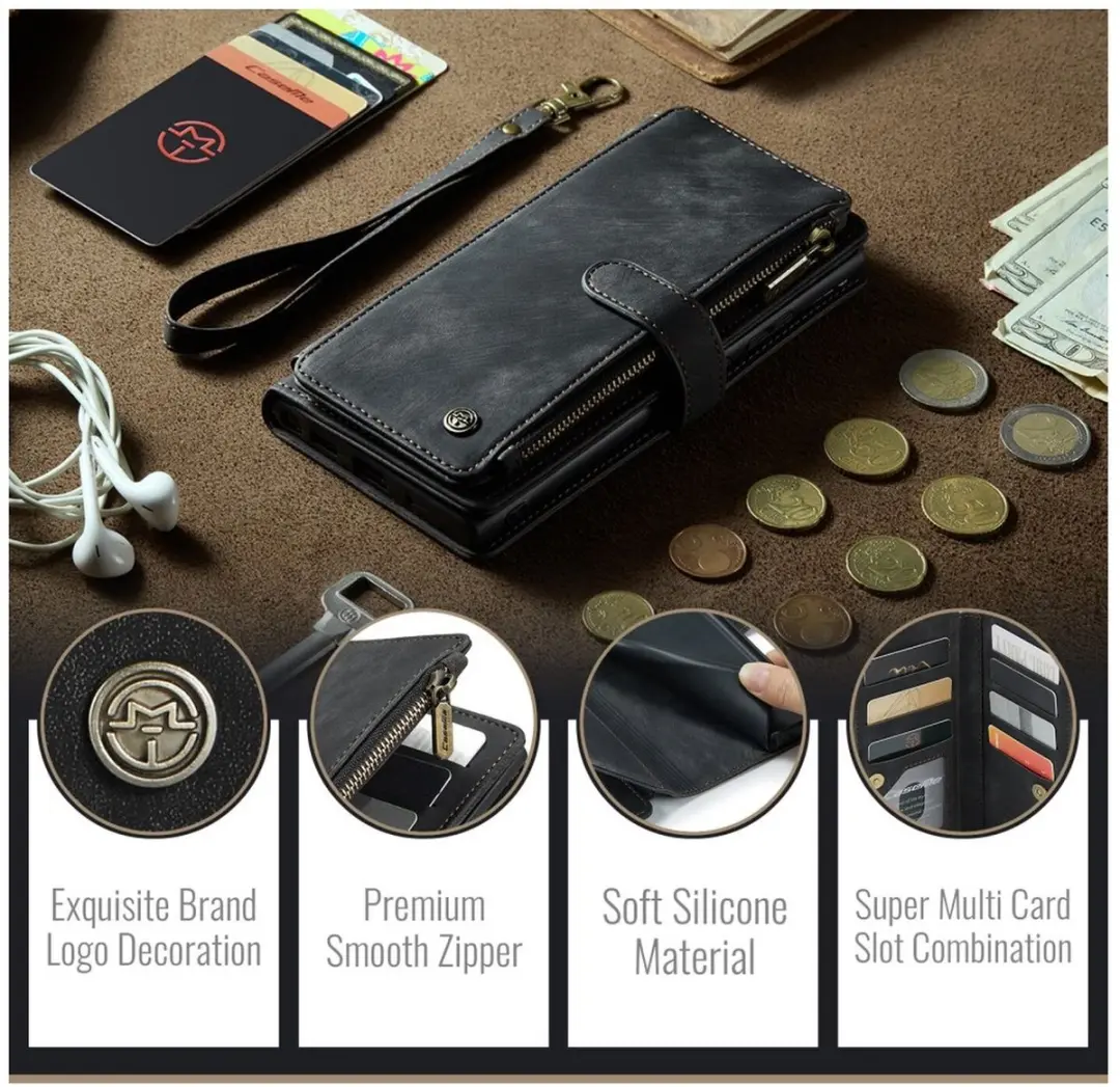 Caseme C30 Hoesje Samsung Galaxy S25 FE - Zwart