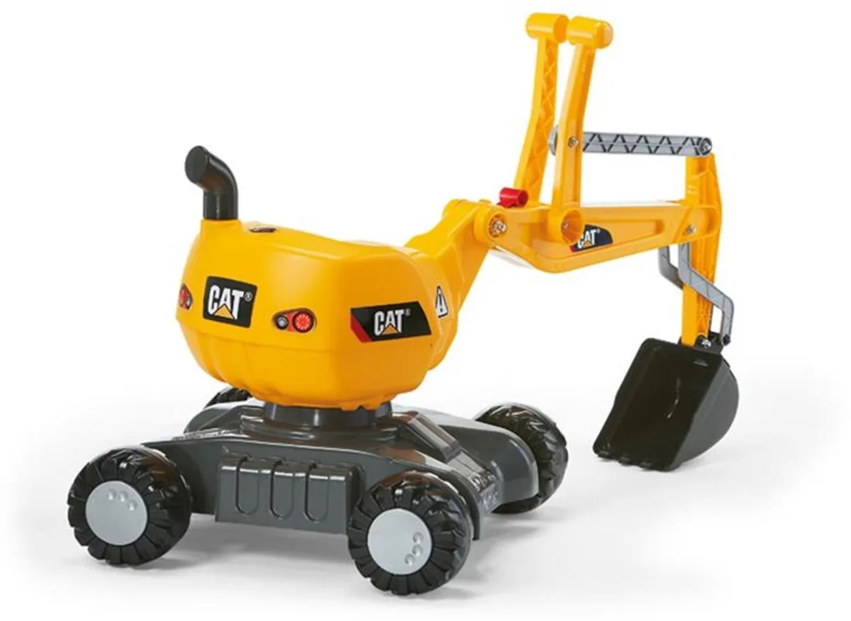 Rolly Toys Digger CAT 42 101 5 - Geel/Zwart